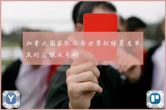 加拿大国家队公布世界杯球员名单及对应球衣号码